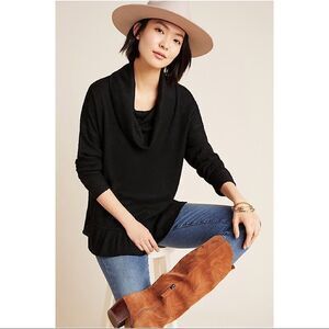 Anthropologie “Maeve” Addie Ruffle Hacci Pullover